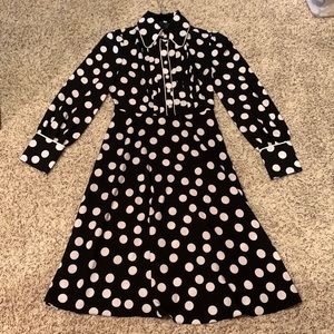 Black and white polka dot Halogen dress